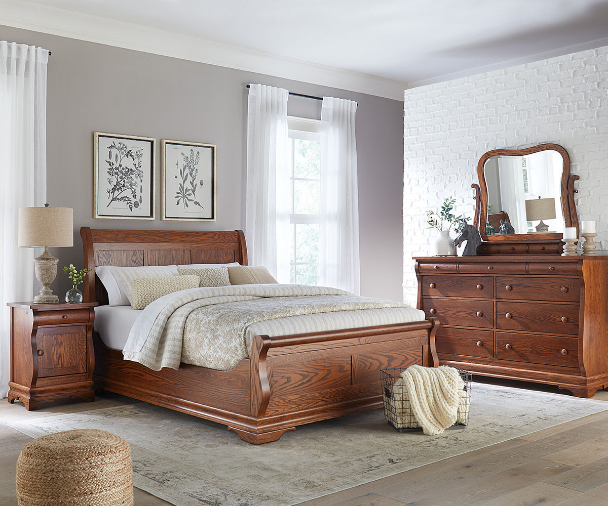 Chippewa Sleigh 1 Drawer 1 Door Nightstand - 20½"W - Image 6