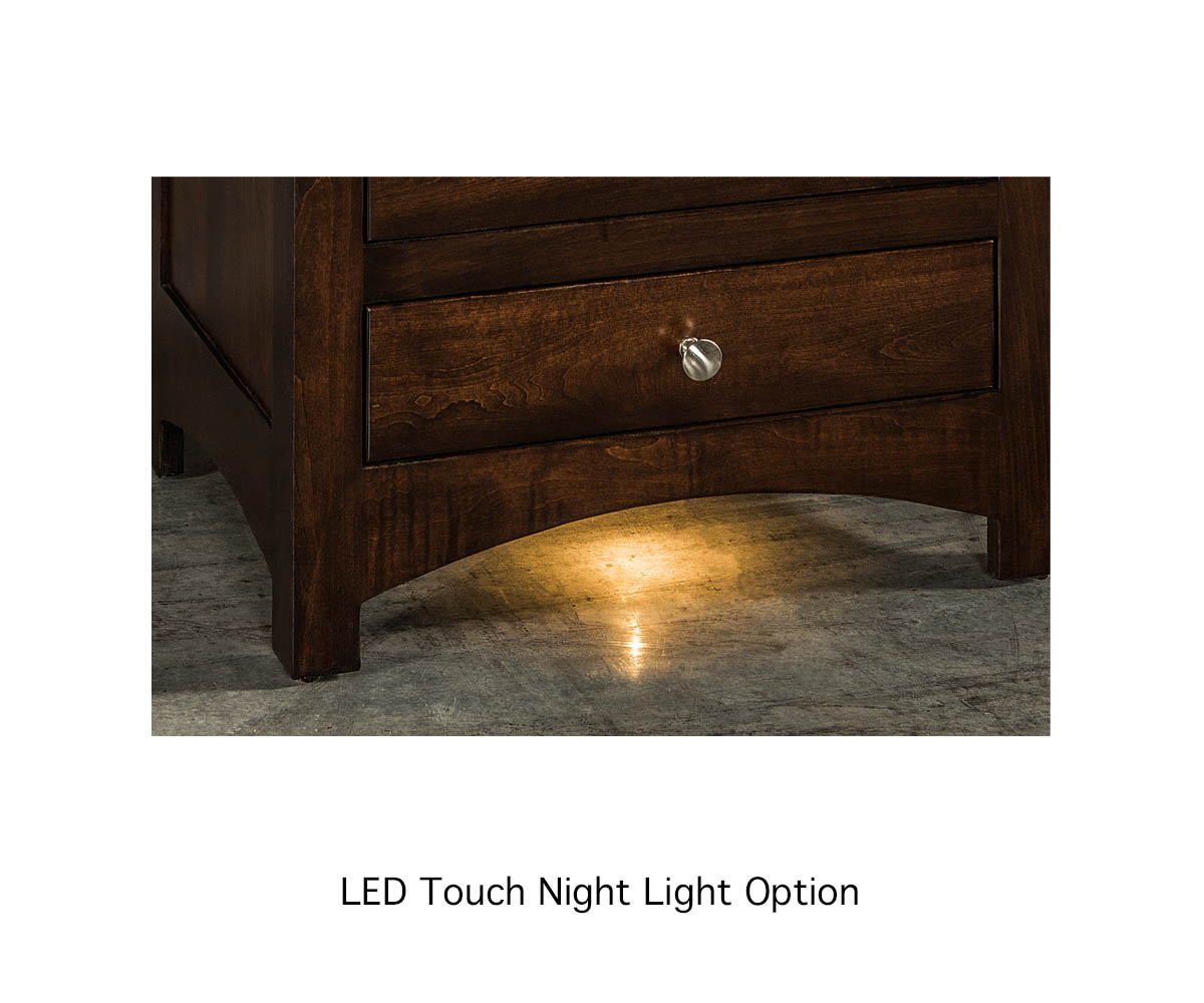Chippewa Sleigh 1 Drawer 2 Door Nightstand - 25¼"W - Image 5